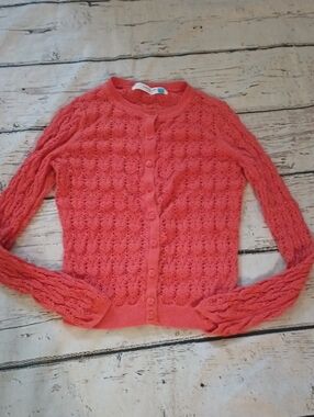 Sparrow Orang Heart Loose Knit Cotton Cashmere Blend Cardigan XS